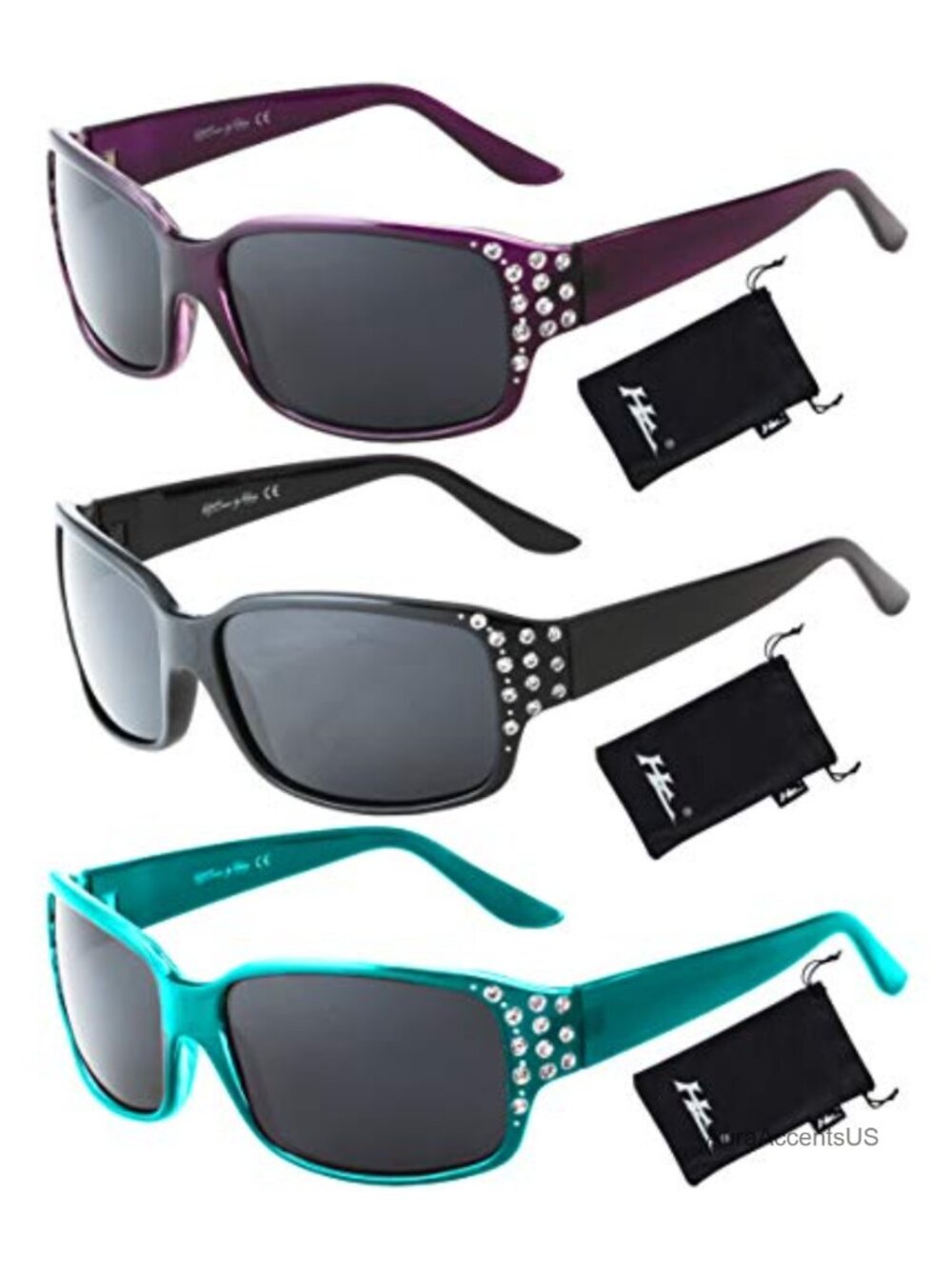 Polarized Sunglasses for Women Rectangular Full Frame Anti-Reflective Scratch